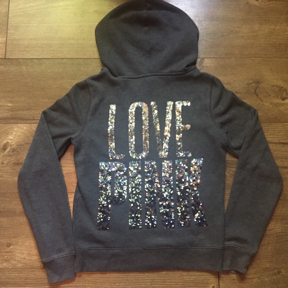 Pink zip up hoodie